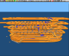 Output from vrEXODUS representation of maritimeEXODUS v3.0 simulation of an evacuation of the HSM Victory in dry dock. Agents evacuate via external staircases and walkways - pic1