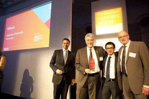 The Guardian University Awards Winner 2014 - Team photograph by James Turner