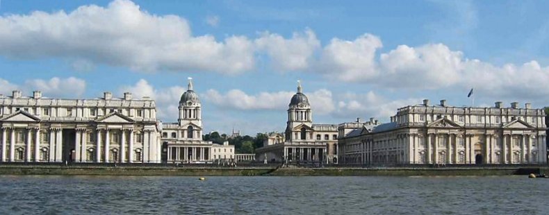 Landscape photograph of Greenwich University waterfront.